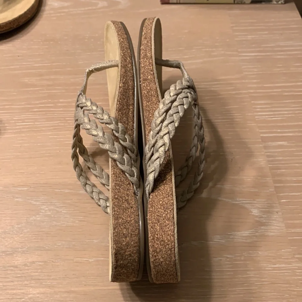 Lands End Navy or Abra sandals Sz 9 NWOB soft suede